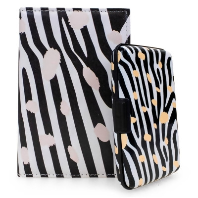 Miami CarryOn RFIDWSSPZB RFID Protected Wallet and Passport Cover Set (Spotted Zebra) 