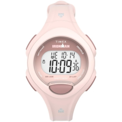 Timex TW5M555009J 34 mm Womens Ironman Essential Watch, Pink Strap & Case - Digital Dial 