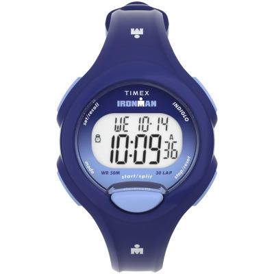 Timex TW5M554009J 34 mm Womens Ironman Essential Watch, Blue Strap & Case - Digital Dial 