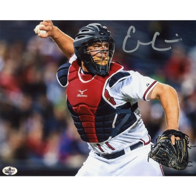 Radtke Sports 3023 8 x 10 in. Evan Gattis Signed Atlanta Braves Unframed MLB Photo - Throwing 