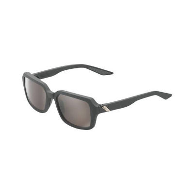 100 Percent 61044-404-01 Rideley Sunglasses, Soft Tact Cool Grey & Hiper Silver Lens 