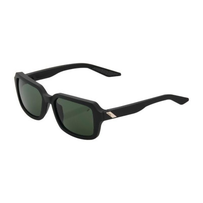100 Percent 61044-127-01 Rideley Sunglasses, Soft Tact Black, Grey & Green Lens 