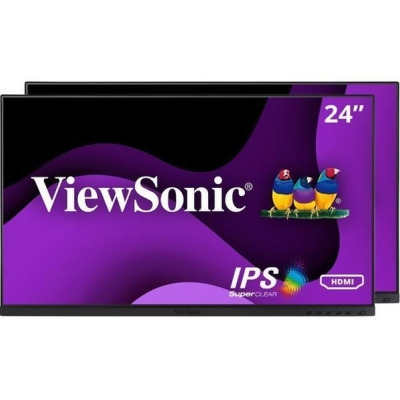 ViewSonic VG2448A-2-H2 24 in. Dual Pack Head-Only 1080p IPS Monitor with Ultra-Thin Bezels, HDMI, DisplayPort, USB & VGA for Home & Office 