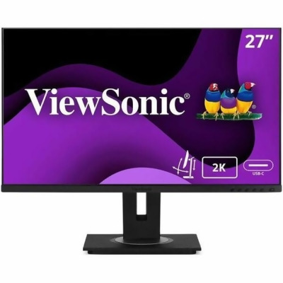 ViewSonic VG2756A-2K 27 in. IPS 1440P Docking Monitor with 100W USB C, Ethernet RJ45, HDMI, Display Port & 40 deg Tilt Ergonomics Daisy Chain for Home & Office 