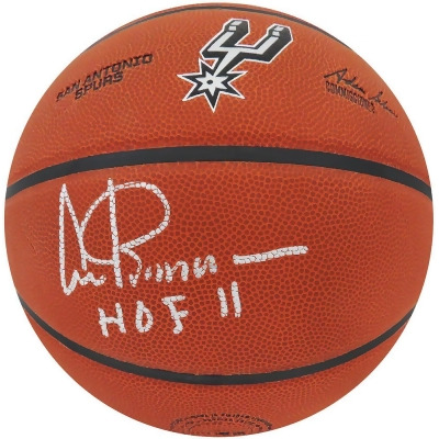 Schwartz Sports Memorabilia GILBSK210 Artis Gilmore Signed Wilson San Antonio Spurs Logo NBA Basketball with HOF 11 
