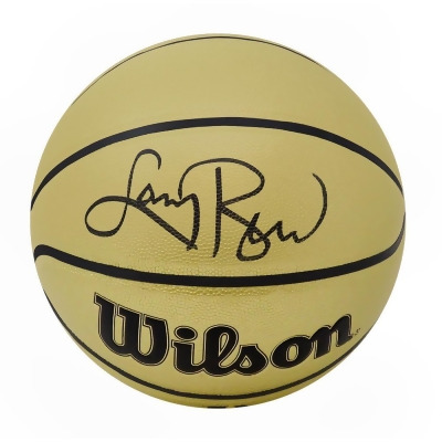 Schwartz Sports Memorabilia BIRBSK224 Larry Bird Signed Wilson Gold NBA Basketball 