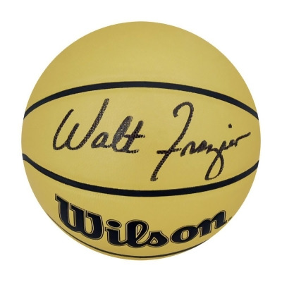 Schwartz Sports Memorabilia FRABSK208 Walt Frazier Signed Wilson Gold Full Size NBA Basketball 
