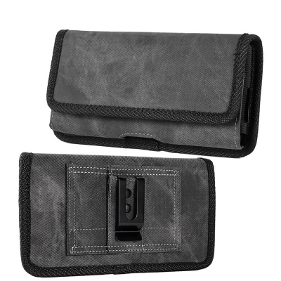 Dream Wireless LPOTX-EUH3-BK 7 x 4 x 0.75 in. Luxmo OTX Horizontal Universal Special Fabric Pouch with Dual Card Slots, Dark Denim Fabric - Extra Large 