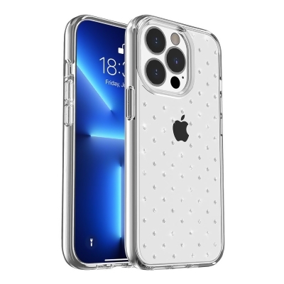 Dream Wireless FTCIP14PM-CLRD-CL 6.7 in. Clarity Diamond Collection Thick Clear Protective Case with High Quality TPU & Embedded Spot Swarovski Diamond for iPhone 14 Pro Max - Clear 
