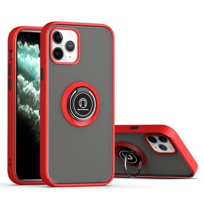 Dream Wireless FTCIP1367-CAMR-RDBK 6.7 in. Frosted 2 Tone PC Camera Lens Protector Ring Case for iPhone13 Pro Max with Black Buttons - Red 