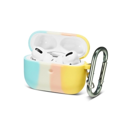 Dream Wireless CSAP3-TCB-01 Trio Color Block Silicone Case for Airpods 3, Yellow - Holiday Gift with Carabiner - No.1 