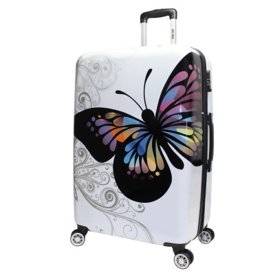 World Traveler 24DM110-28 World Traveler Butterfly 28-Inch Hardside Expandable Spinner Luggage 