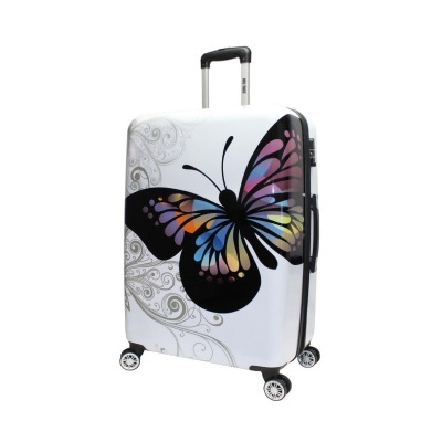 World Traveler 24DM110-24 World Traveler Butterfly 24-Inch Hardside Expandable Spinner Luggage 