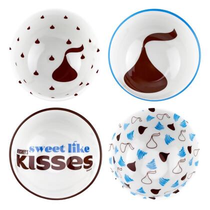 Godinger 13890 4.5 in. Kisses Dessert Bowls - Set of 4 