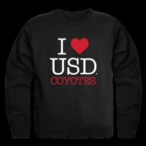 W Republic 552-148-Bk2-05 University of South Dakota Coyotes I Love Crewneck Sweatshirt, Black - 2Xl - All