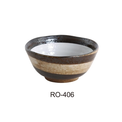 Yanco RO-406 2.25 x 5.5 in. Rockeye China Two-Tone Soup & Salad Bowl - 14 oz - Pack of 36 