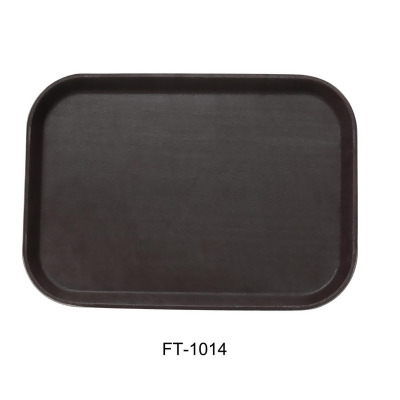 Yanco FT-1014 14 x 10 in. Serving Tray with Fiber Glass, Brown - Pack of 24 