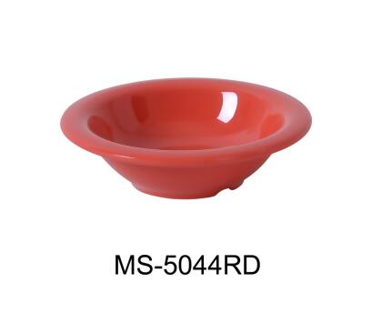 Yanco MS-5044RD 4.5 oz Mile Stone Salad Bowl, Orange Red - 0.75 x 4.75 in. - Pack of 48 