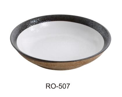 Yanco RO-507 1.5 x 7 in. Rockeye China Two-Tone Salad & Soup Bowl - 14 oz - Pack of 24 