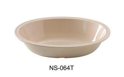 Yanco NS-064T 64 oz Nessico Oval Bowl, Tan - 11.75 x 8.25 x 2.75 - Pack of 24 