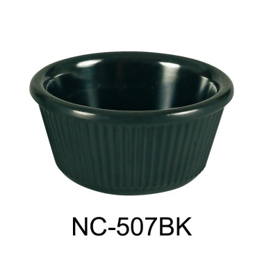 Yanco NC-507BK 1.5 oz Fluted Ramekin, Black - 1.35 x 2.5 in. - Pack of 72 