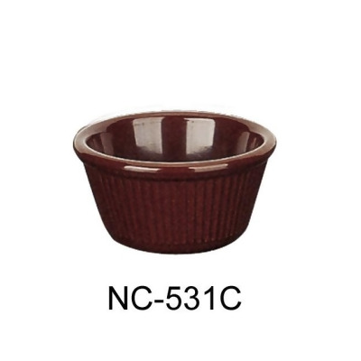 Yanco NC-531C 3 oz Fluted Ramekin, Chocolate - 1.5 x 3.25 in. - Pack of 72 