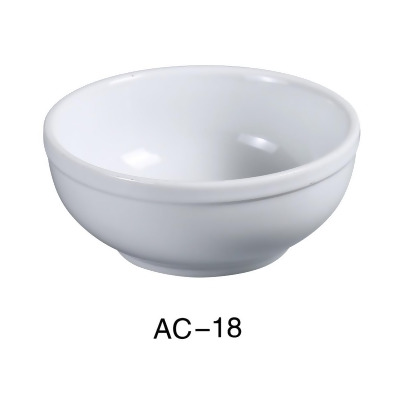 Yanco AC-18 15 oz ABCO Nappie Bowl - Porcelain, Super White - Pack of 36 