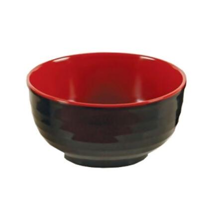 Yanco CR-5006 16 oz Two-Tone Bowl, Black & Red - 2.75 x 6 in. - Pack of 48 