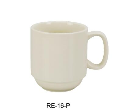 Yanco RE-16-P 20 oz Stackable China Recovery Prime Mug, American White - 4 x 4.25 in. - Pack of 24 