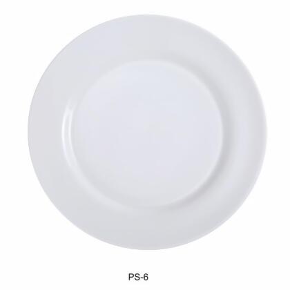 Yanco PS-6 Porcelain Bread Plate, Bone White - 6.25 in. - Pack of 36 