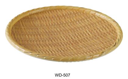 Yanco WD-507 7 in. Round Wooden Tray - Pack of 36