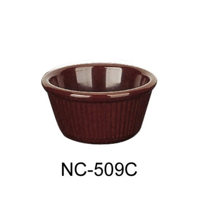 Yanco NC-509C 2 oz Fluted Ramekin, Chocolate - 1.375 x 3 in. - Pack of 72 