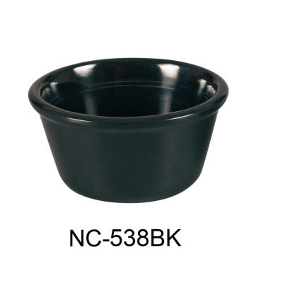 Yanco NC-538BK 4 oz Smooth Ramekin, Black - 2.5 x 3.25 in. - Pack of 72 