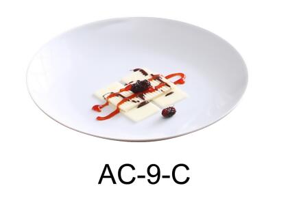 Yanco AC-9-C 9 in. ABCO Coupe Plate - Porcelain, Super White - Pack of 24