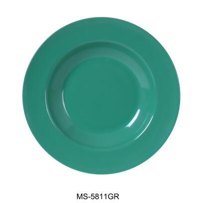 Yanco MS-5811GR 11 in. 16 oz Mile Stone Pasta Bowl - Melamine, Green - Pack of 24 