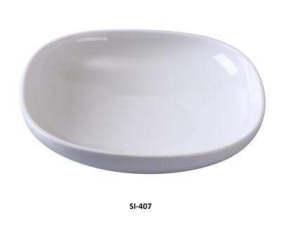 Yanco SI-407 7 in. Siena Porcelain Square Bowl, Bone White - 16 oz - Pack of 24 