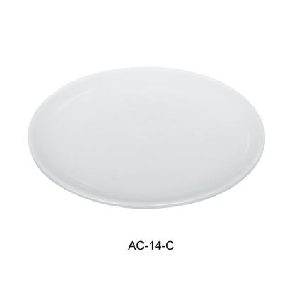 Yanco AC-14-C 14 in. ABCO Coupe Plate - Porcelain, Super White - Pack of 4