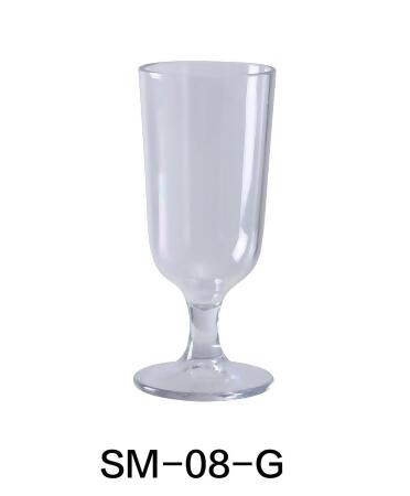 Yanco SM-08-G 8 oz Stemware Goblet Glass, Clear - 3 x 5.5 in. - Pack of 24 