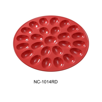 Yanco NC-1014RD 12.5 in. Melamine 24-Egg Holder Accessaries, Red - Pack of  12