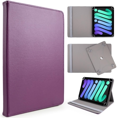 Dream Wireless LPFU8-FOS-PP 7-8 in. Universal Basik Slim Folio Protective Cover with Foldable Stand & Multi Viewing Angle for iPad, Purple 