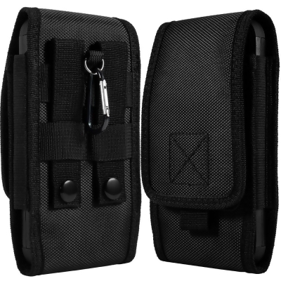 Dream Wireless LPOTX-EUV4-BK 7 in. Luxmo No.42 Extra Large OTX Vertical Universal Nylon Pouch with Card Slot - Black 