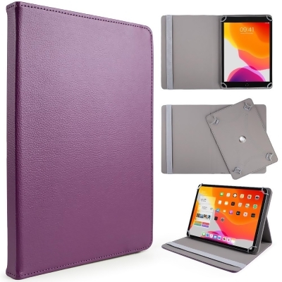 Dream Wireless LPFU10-FOS-PP 9-10 in. Universal Basik Slim Folio Protective Cover with Foldable Stand & Multi Viewing Angle for iPad, Purple 