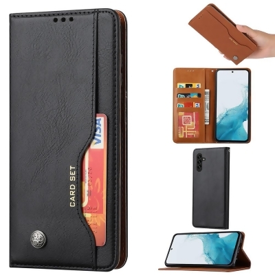 Dream Wireless LPFSAMA545G-0054-BK Essentials Series Leather Wallet Phone Case with Credit Card Slots for Samsung Galaxy A54 5G 2023 - Black 