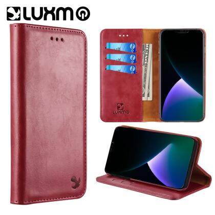 Pink Leather Magnetic Wallet Case for iPhone 14 Pro MAX (6.7