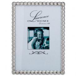 LawrenceFrames 710057 5 x 7 in. Rope Picture Frame, Silver 
