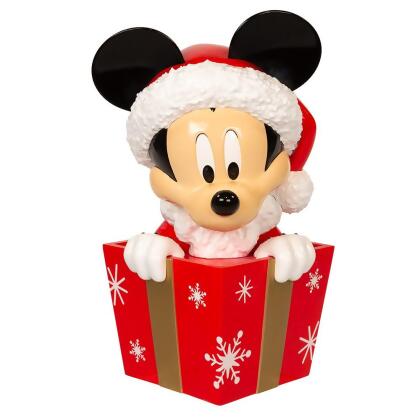 Disney DN9231 8 in. Un-Lit Mickey In Present Tree Topper 