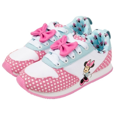Minnie Mouse 867054-size12 Big Pink Bow Girls Runner Shoes, Multi Color - Size 12 