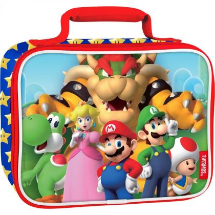 Super Mario Lunch Box Set Kids (School Food bag, Water Bottle, Snack Pot)