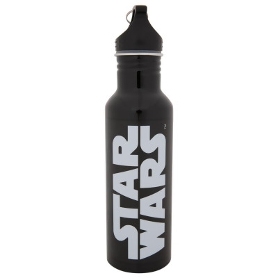 Star Wars 862798 Star Wars Empire Vs Rebels Aluminum Screw Cap Water Bottle, Sleek Black 