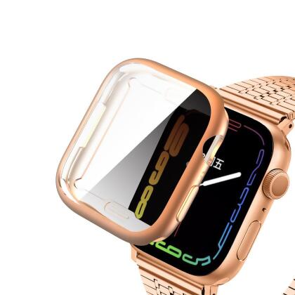 Dream Wireless CSIWATCH45-NOC-RG 45 mm Cover Frame Protective TPU Full Soft Slim Case for Apple Watch iWatch Series 7, Rose Gold 